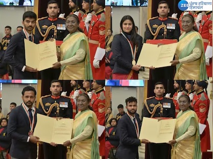 #NationalSportsAward : राष्‍ट्रपति द्रौपदी मुर्मु ने वर्ष 2024 के लिए प्रदान किए राष्‍ट्रीय खेल पुरस्‍कार